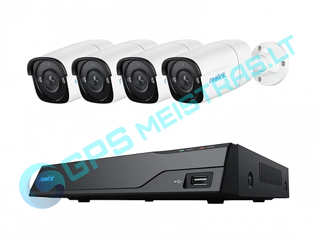 Reolink 5MP PoE vaizdo stebėjimo komplektas su 4 kameromis ir NVR