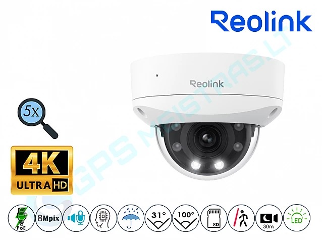 Reolink P437 4K PoE IP kamera su 5× optiniu priartinimu