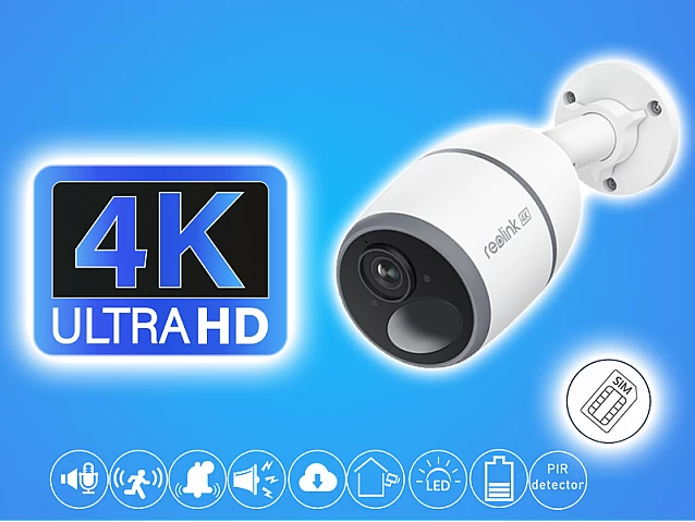 Reolink 4K Go Plus 4G kamera su SIM ir baterija
