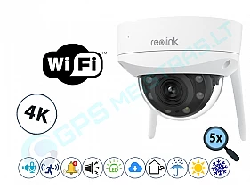 Reolink išmani kupolinė 4K Wifi kamera