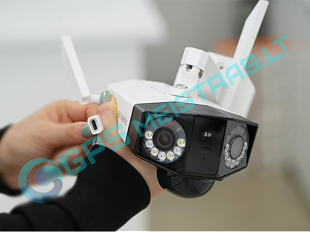 Reolink dvigubos akies 4K kamera su SIM, 4G, pakraunama