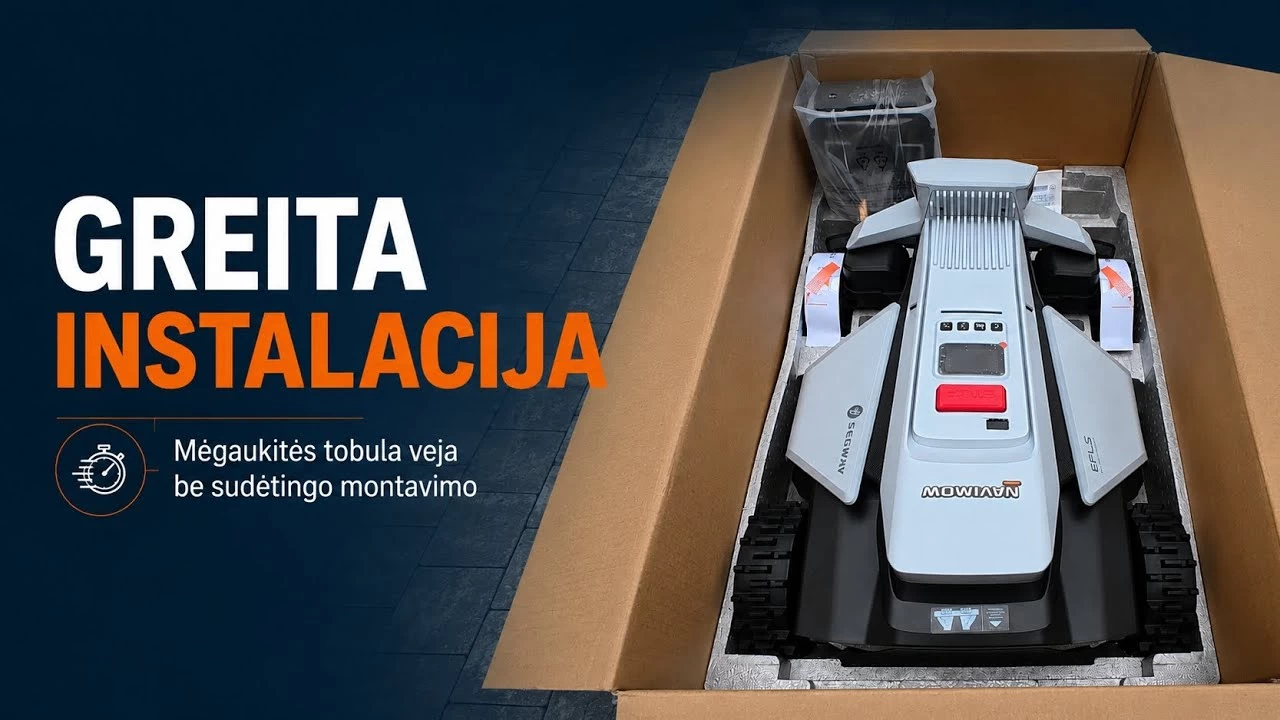 Greita instaliacija ir paleidimas - Segway X4 serijos vejos robotas