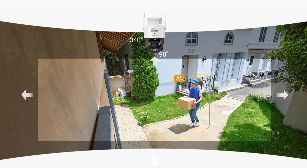 IMOU Aurora Pro kameros horizontalus ir vertikalus matymo laukas